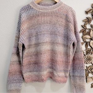 Rachel Zoe Ombré Knit Crew Neck Sweater